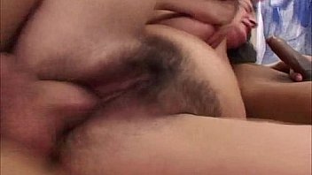 Hairy Pussy Old Slut Fucks Two Boys