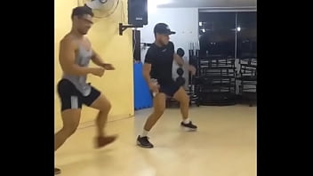 Sexy Brazilian Muscle Hunk Dancing at the Gym&excl;