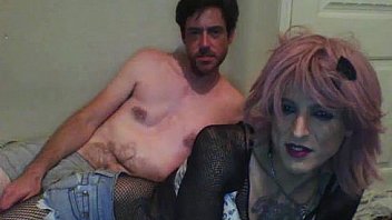 Tranny Sucking A Hairy Dick on BasedCams&period;com