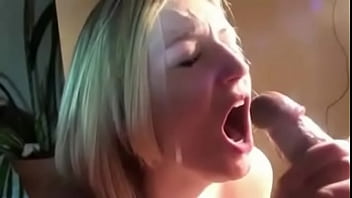 Perfect Cumshot All Over Blonde&apos;s Pretty Face