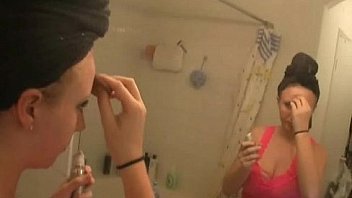 Hot Chick Putting On Her Makeup