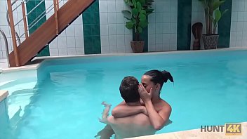 HUNT4K&period; Sex adventures in private swimming pool