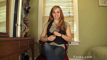 Tattooed amateur teen from Yanks Paige toying her shaved pussy well