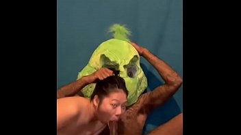 Grinch Fucking Tight Asian Pussy for Christmas