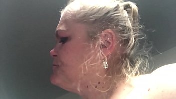 Busty Blonde Curvy MILF Sucks Dick And Gets A Load