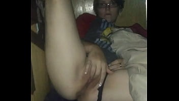 Hubby fingering my tight pussy trying to get my first gangbang here in tennessee