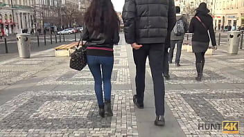 HUNT4K&period; Prague whore has wild sex with man in front of her lover