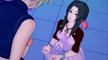 Cloud fucking Aerith in a love hotel&comma; lets him cum in her pussy&period;