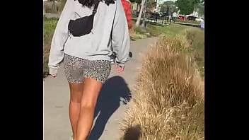 Candid ass  nice booty shorts