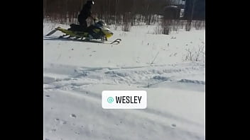 Snowmobile winter fun