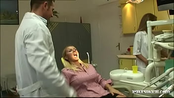 Lesbians Vivien and Winnie Lick Pussy in Doctors Office before 3 Way