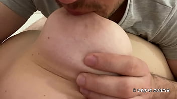 real amateur chubby wife gets her big tits sucked and fucked doggystyle with cum on ass