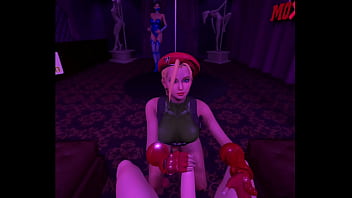 Cammy White handjob&comma; blowjob and riding in a VR game&comma; &lpar;Moxxi&comma; Tinkerbell&comma; Rogue&comma; Kitana&comma; Bunny&rpar;