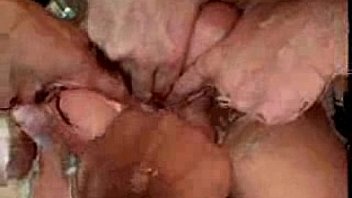 Stunning babe dismantled by two cocks