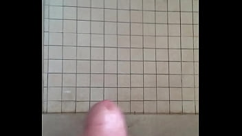 Cummming in the bathroom