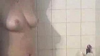 Sexy gf giving a wet blowjob in the shower